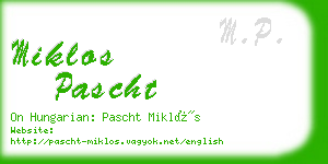 miklos pascht business card